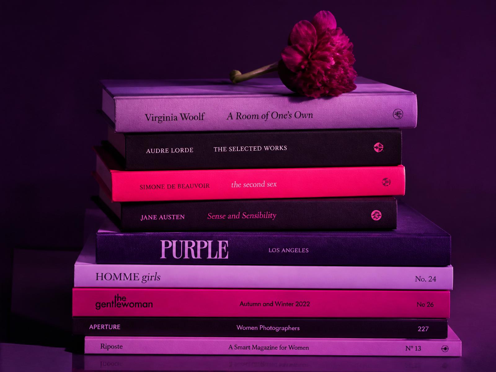 Curated stack of Truehn Publishers books and journals